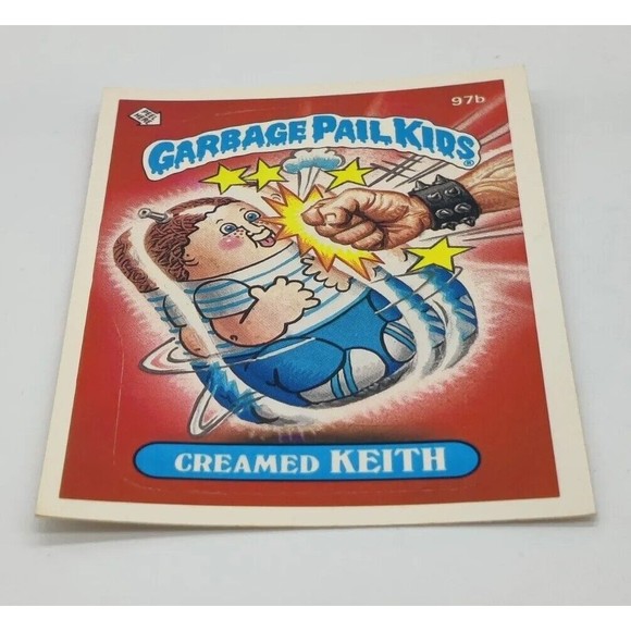 1986 Topps Garbage Pail Kids Creamed Keith #97B 97 B Card Sticker GPK Single - Picture 3 of 3